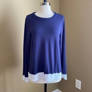 Navy/white Top by Belyn Key -‎ XL